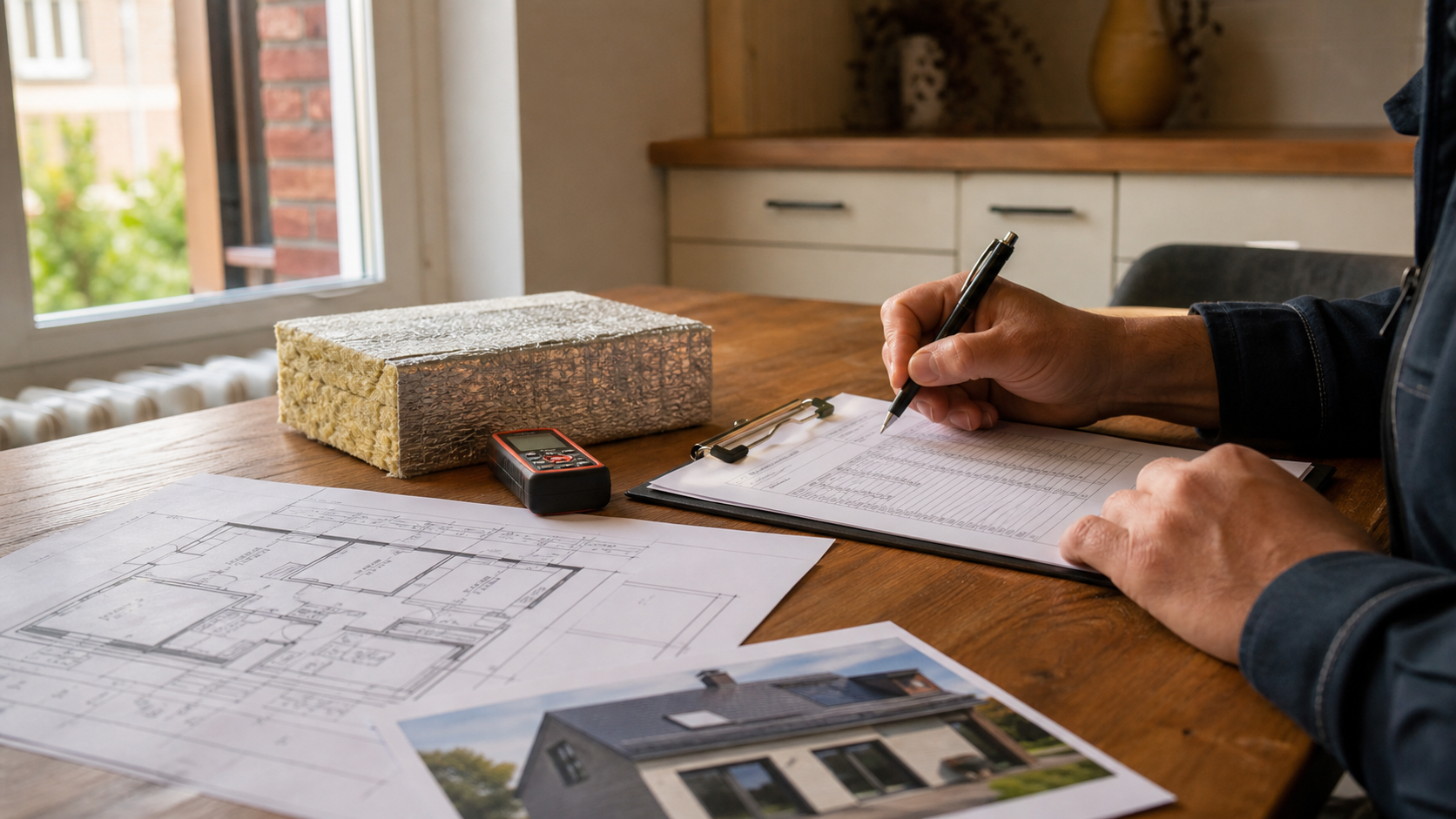 EPC-deskundige bespreekt isolatie en woninggegevens voor een energieprestatiecertificaat